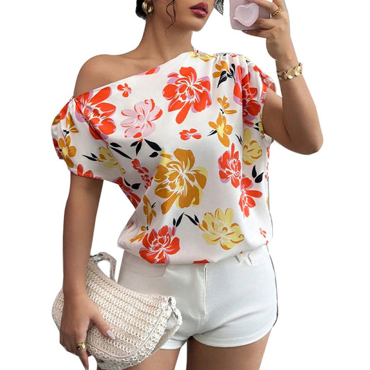 Vacation Style Short-sleeved Shirt Women's Pullover